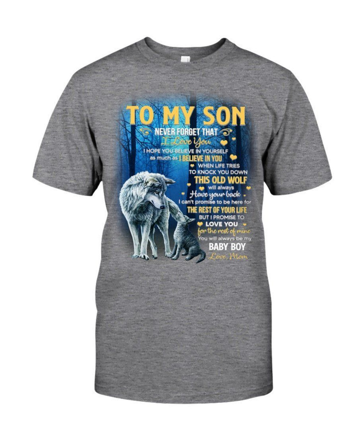 Mom Gift For Son Wolf Deep Forest Love You Guys Tee