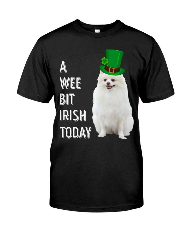 White Pomeranian Irish Today Dog Lovers St. Patrick's Day Guys Tee