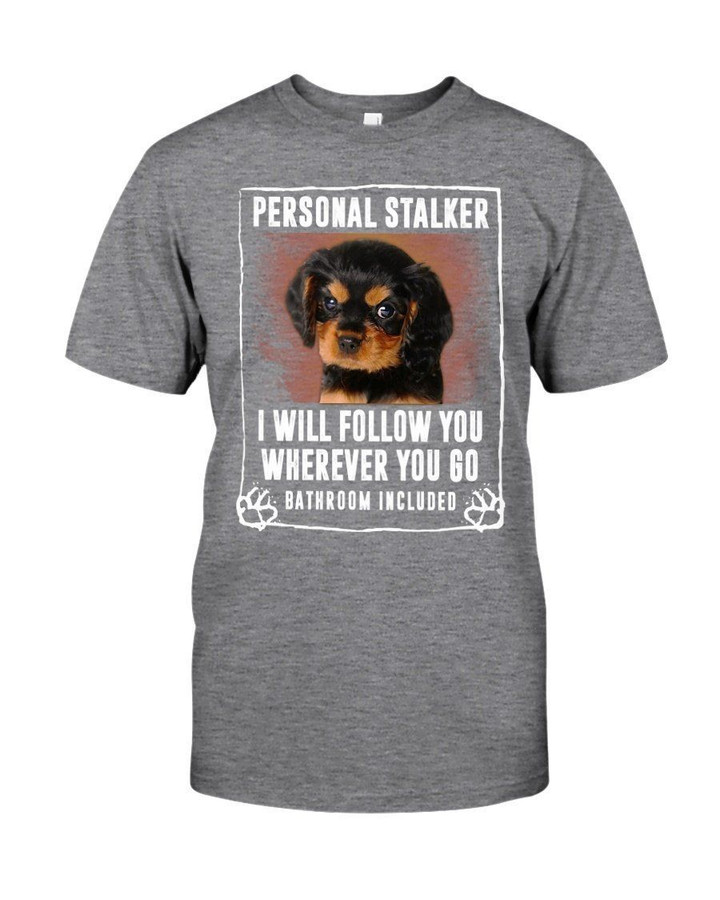 Black And Tan King Charles Spaniel Personal Stalker St. Patrick's Day Guys Tee