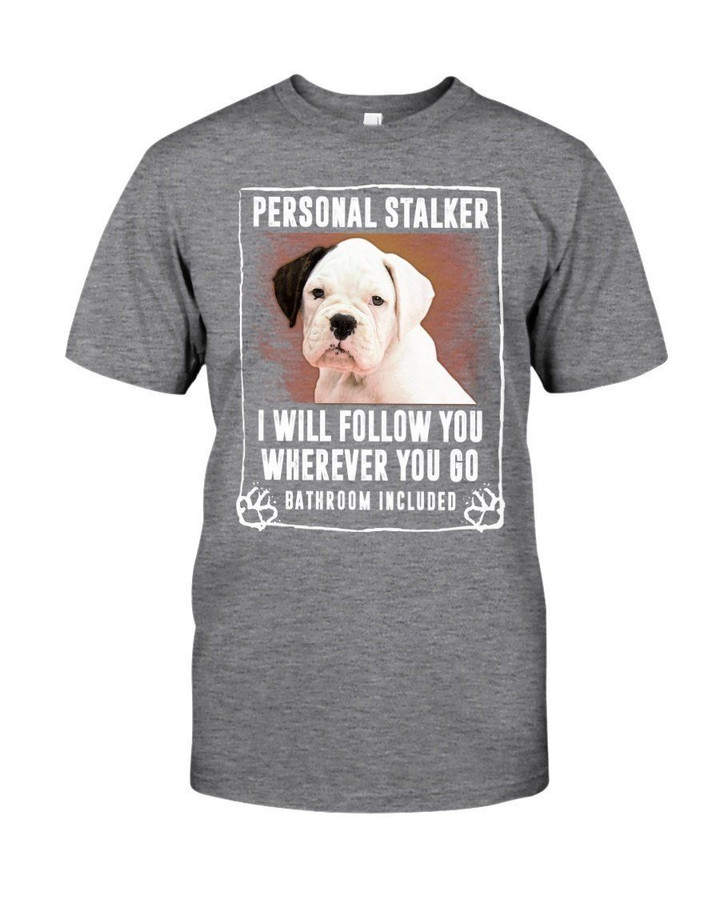 Black Eared White Boxer Puppy Personal Stalker St. Patrick's Day Guys Tee