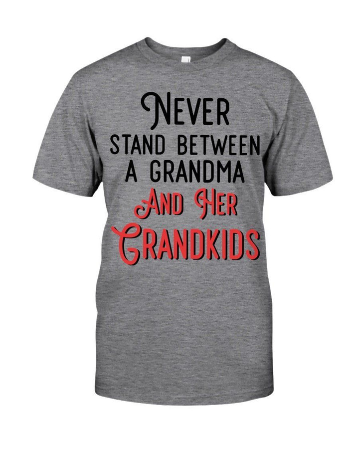 Never Stand Between A Grandma And Her Grandkids Gift For Family Guys Tee