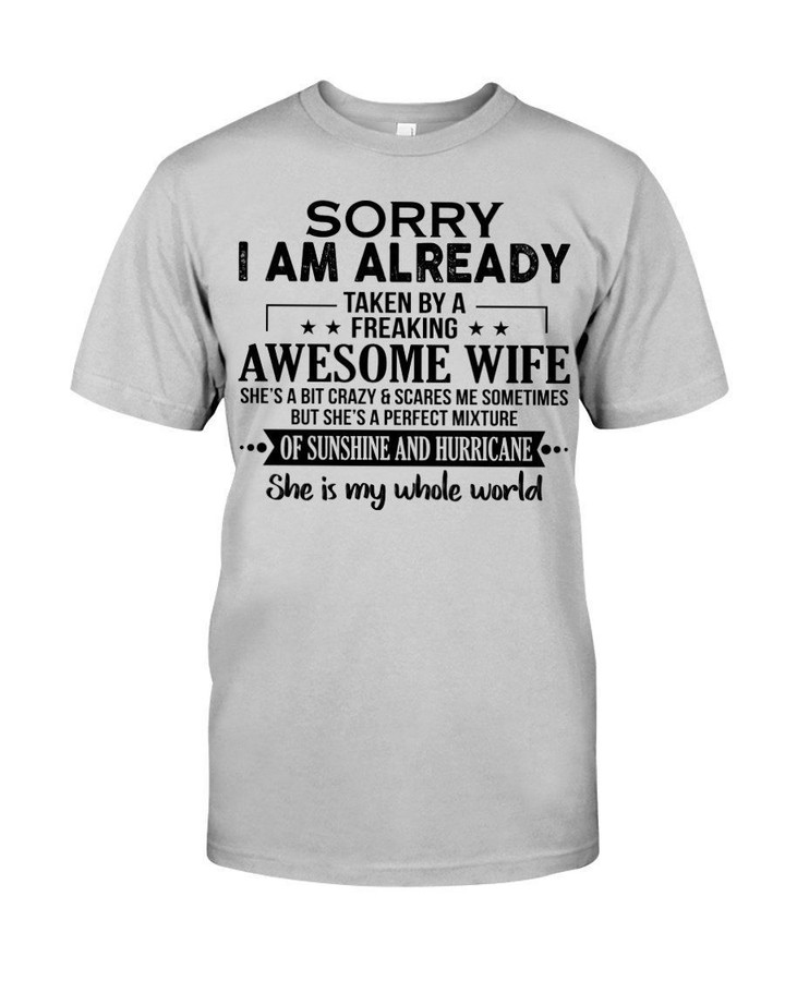 I Am Already Taken By A Freaking Awesome Wife Guys Tee