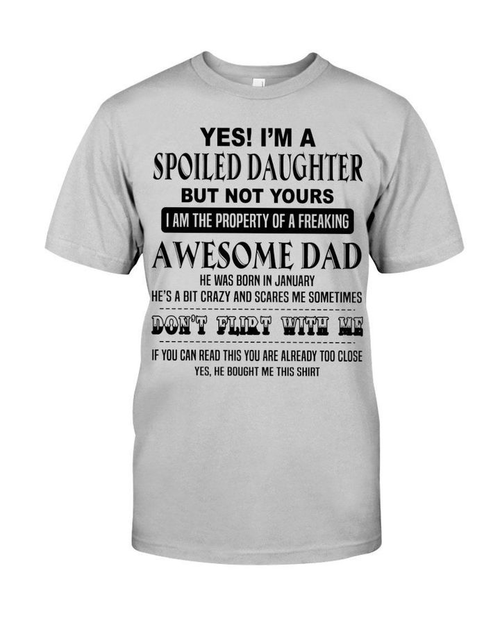 I Am The Property Of Freaking Awesome Dad Who Was Born In January Guys Tee