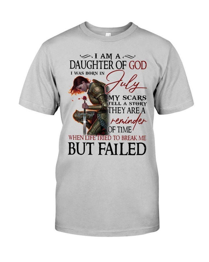 July Daughter Of God Birthday Meaningful Gift Guys Tee