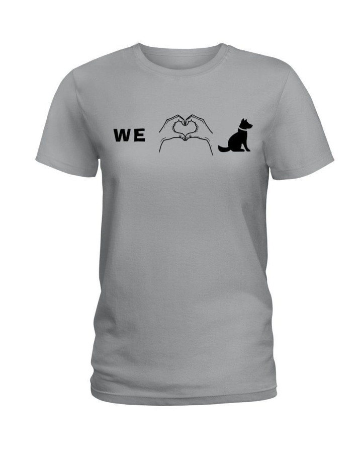 We And Dogs Love Dogs Gift For Dog Lovers Ladies Tee