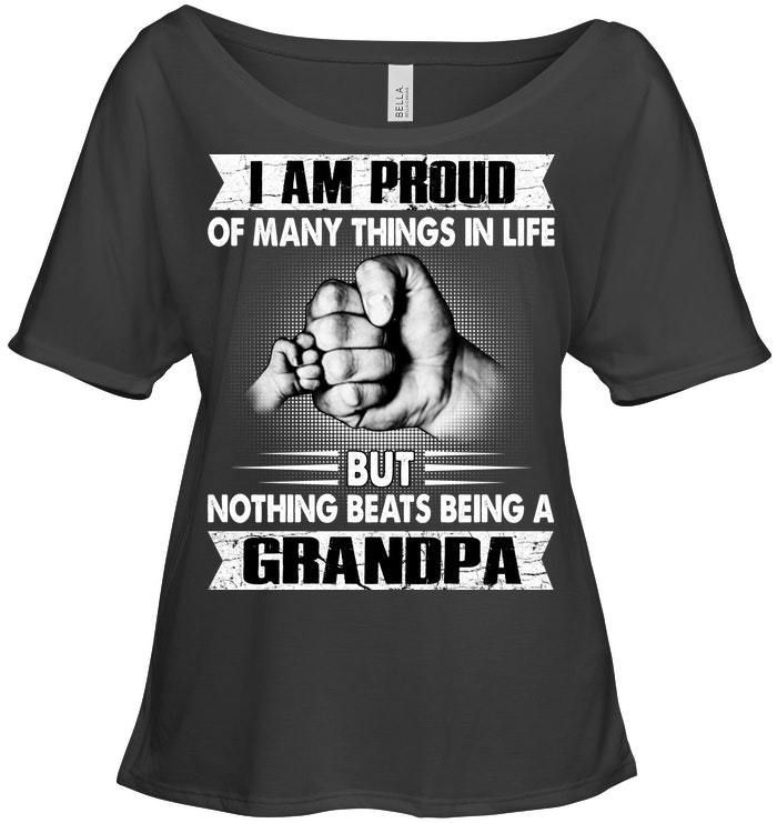 Meaningful Gift For Family Nothing Beats Being A Grandpa Ladies Tee