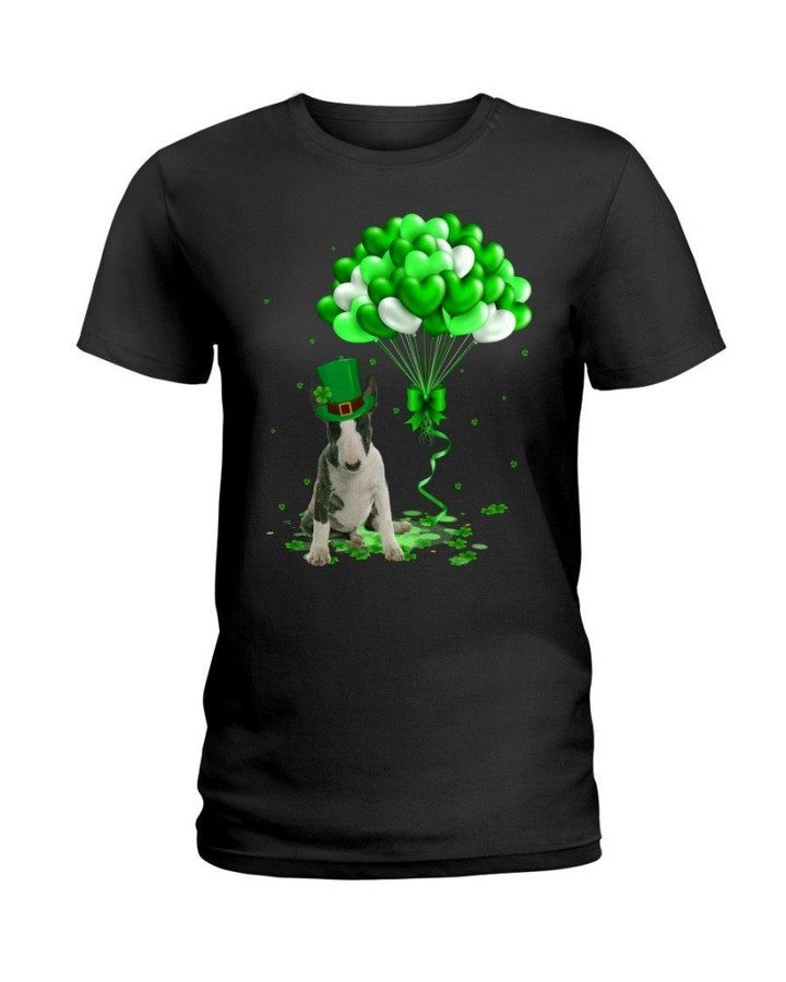 Bull Terrier Patrick Balloons St. Patrick's Day Color Changing Mug Ladies Tee