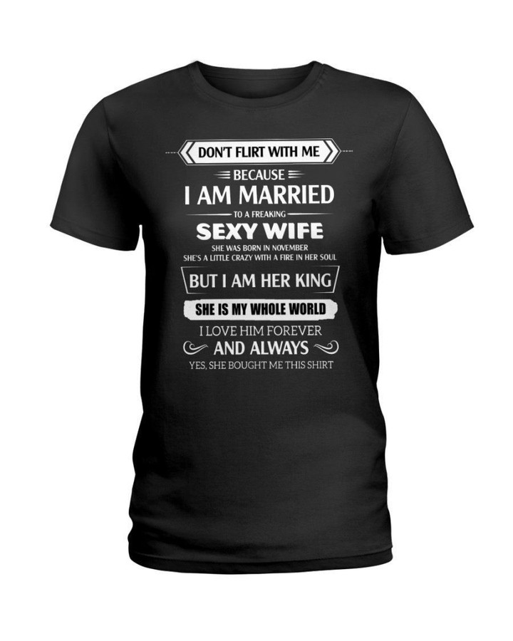Perfect Gift For Your Husband She Is My Whole World Ladies Tee