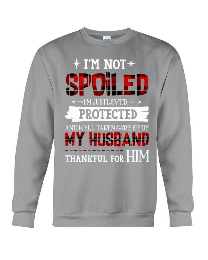 Thank For My Husband Plaid Red Gift For Family Sweatshirt