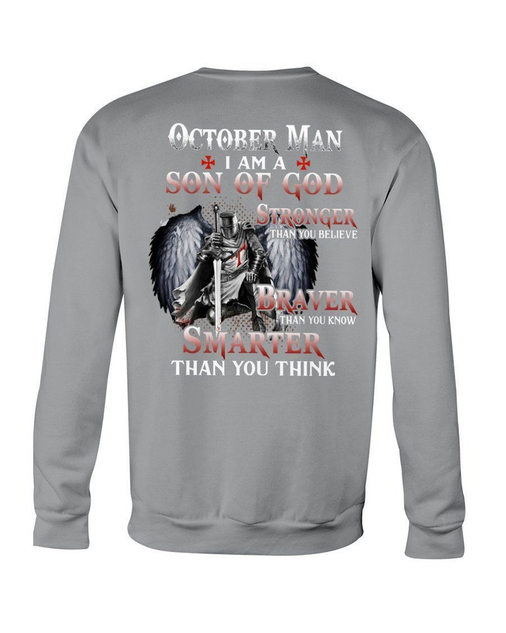 October Man Son Of God Birthday Meaningful Gift For Men Sweatshirt