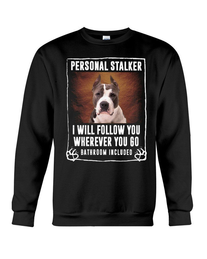 American Pit Bull Terrier Personal Stalker St. Patrick's Day Printed Sweatshirt