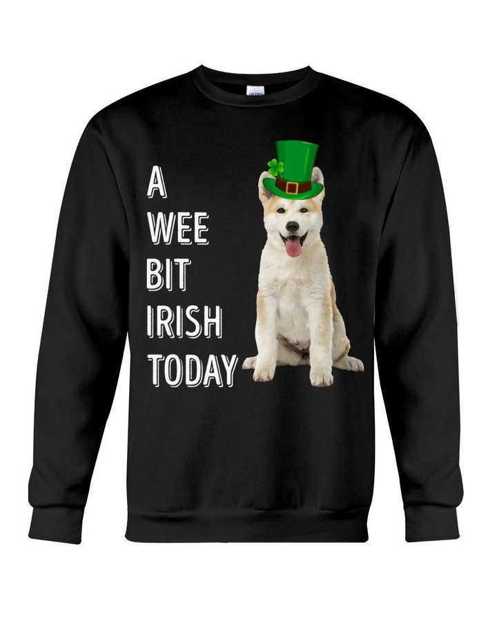 Akita Inu Irish Today Green St. Patrick's Day Printed Sweatshirt