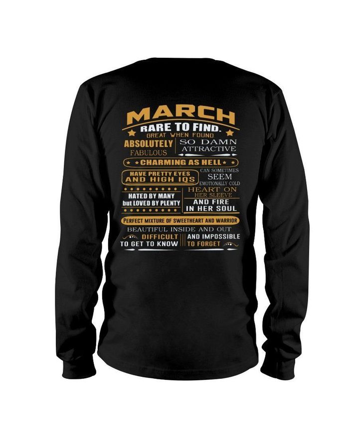 Gift For March Men Rare To Find Great When Found So Damn Attractive Unisex Long Sleeve