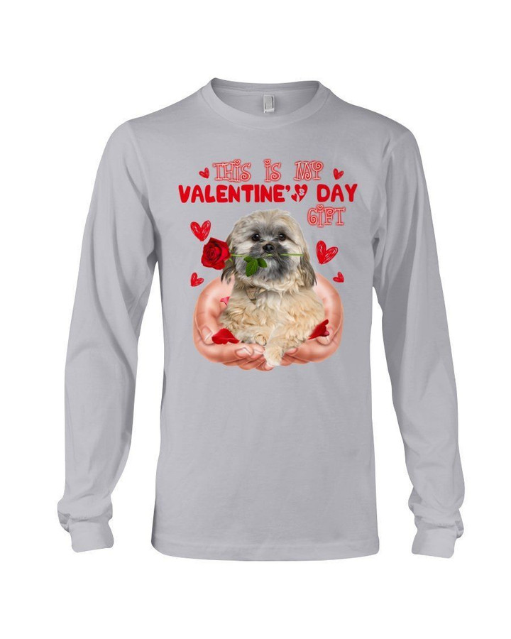 This Is My Valentine's Day Present Shih Tzu Gift For Dog Lovers Unisex Long Sleeve