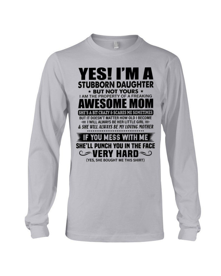 My Awesome Mom Will Punch In Your Face If You Mess With Me Gift For Mom Unisex Long Sleeve