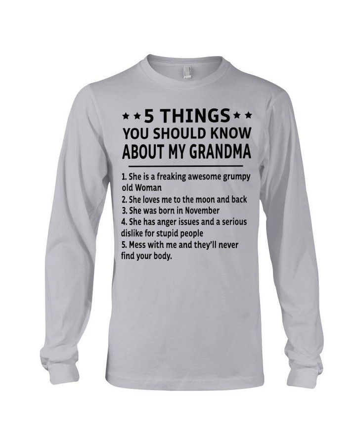 5 Things You Should Know About November Grandma Birthday Meaningful Gift Unisex Long Sleeve