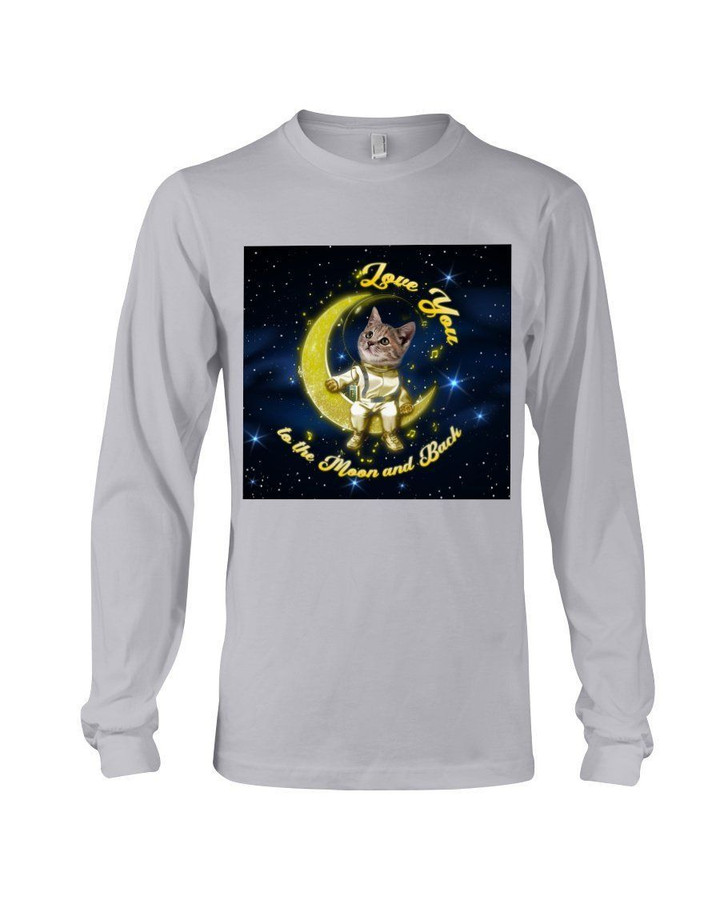 Cat Love You To The Moon Gift For Cat Lovers Unisex Long Sleeve