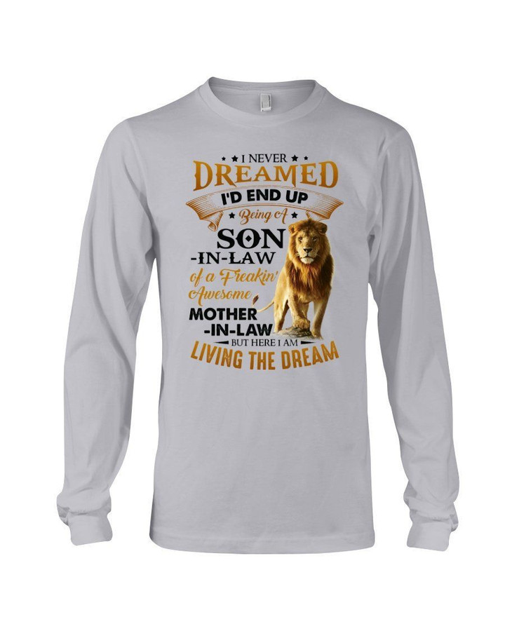 Son In Law Of Freaking Awesome Mom In Law Lion Family Gift Unisex Long Sleeve