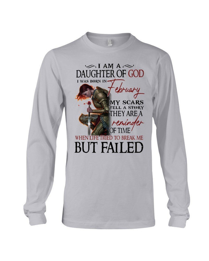 February Daughter Of Gold Birthday Meaningful Gift Unisex Long Sleeve