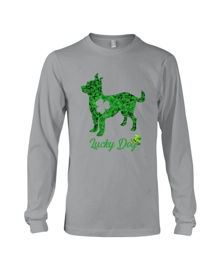 Green Chihuahua Lucky Day St Patrick's Day Gift For Dog Lovers Unisex Long Sleeve