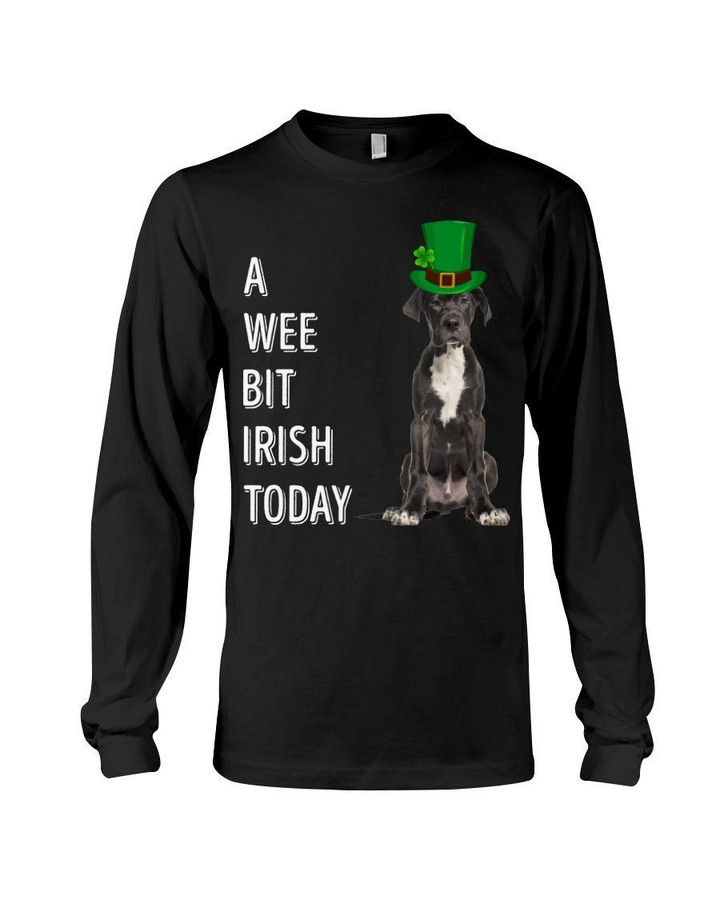 Great Dane Irish Today Green St. Patrick's Day Printed Unisex Long Sleeve