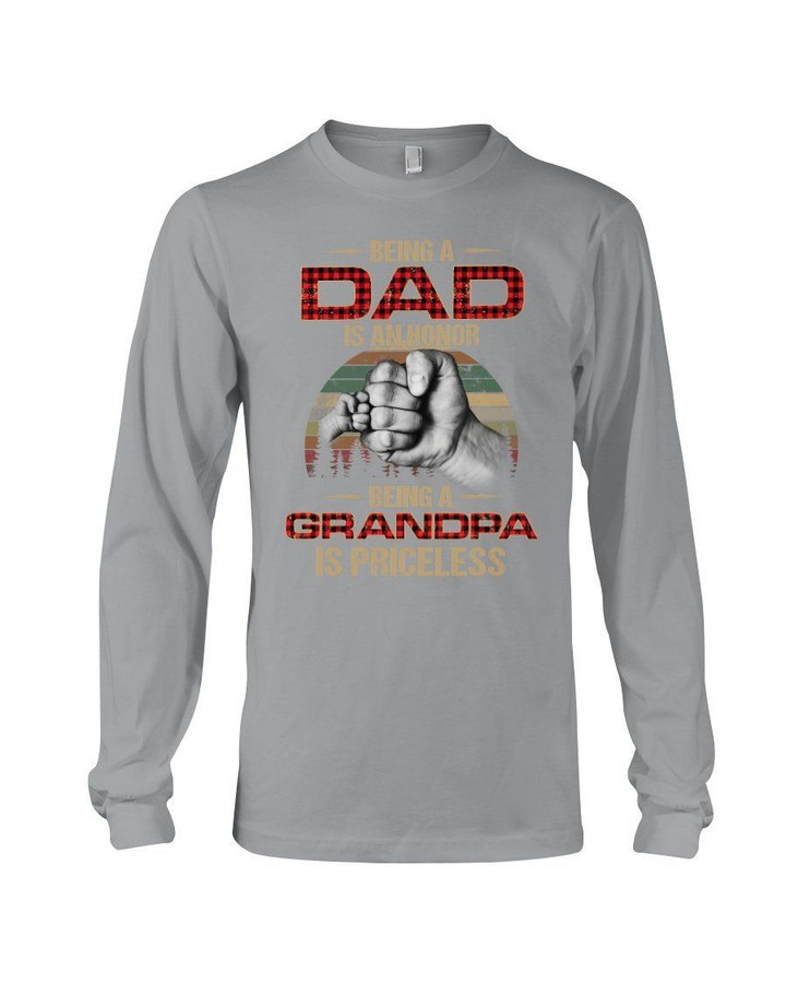 Gift For Papa Being A Grandpa Is Priceless Unisex Long Sleeve