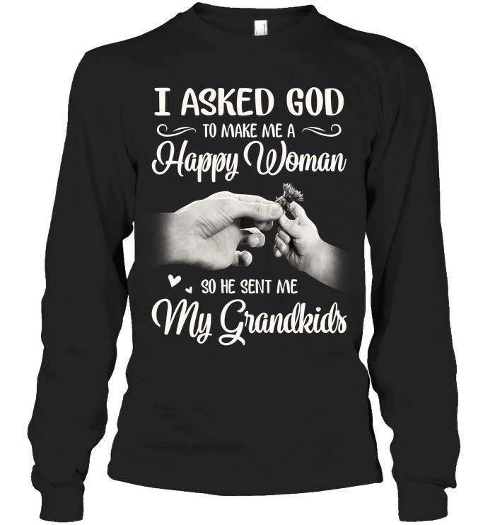 God Sent Me My Grandkids Gift For Grandma Unisex Long Sleeve
