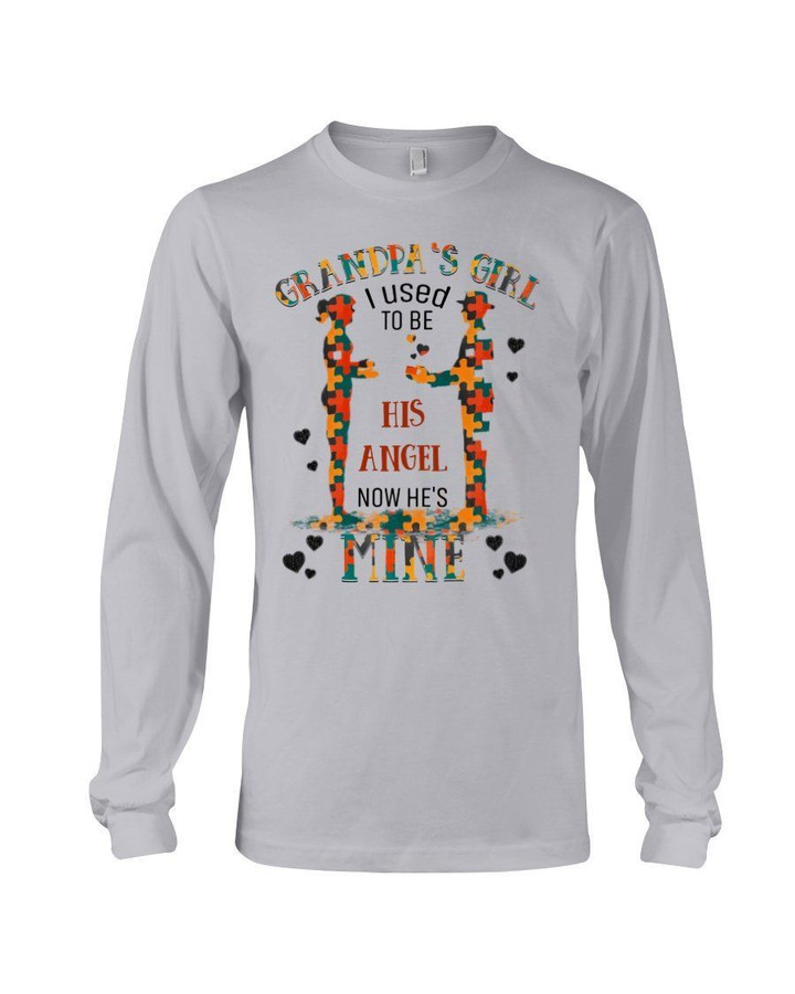 Gift For Autism Angel Grandma I Used To Be His Angel Now He's Mine Unisex Long Sleeve