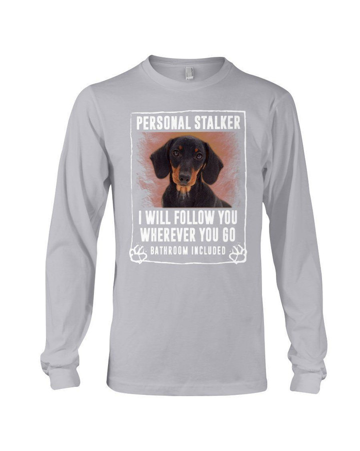 Dachshund Personal Stalker St. Patrick's Day Printed Unisex Long Sleeve