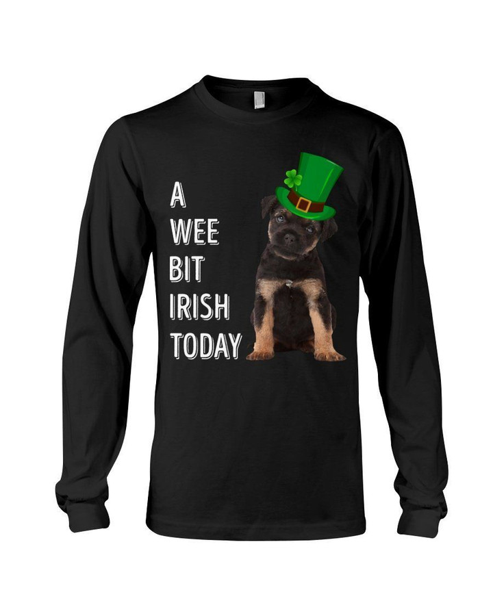 Border Terrier Irish Today Green St. Patrick's Day Printed Unisex Long Sleeve