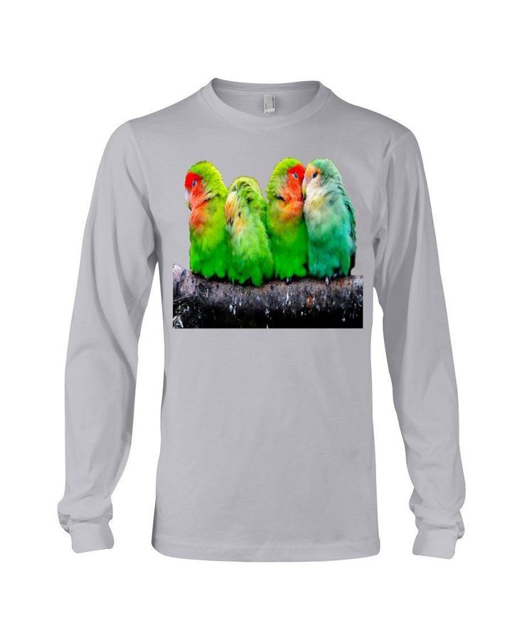 Parrots Stand In A Line Special Gift For Parrot Lovers Unisex Long Sleeve