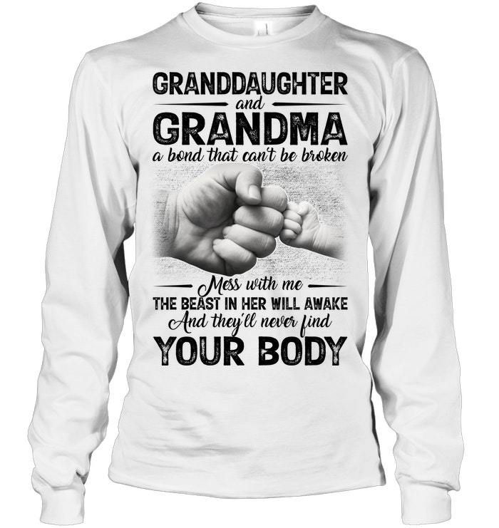 Granddaughter And Grandma Mess With Me Gift For Family Unisex Long Sleeve