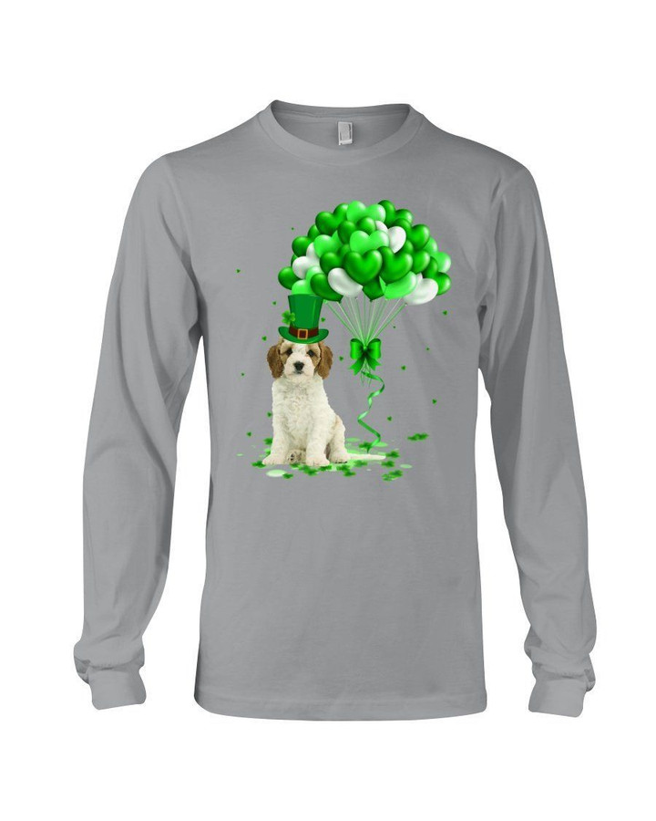 Cavapoo Patrick Balloons St. Patrick's Day Color Changing Unisex Long Sleeve