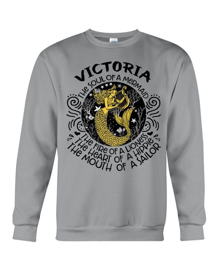 Gift For Victoria Custom Name The Soul Of Mermaid Sweatshirt