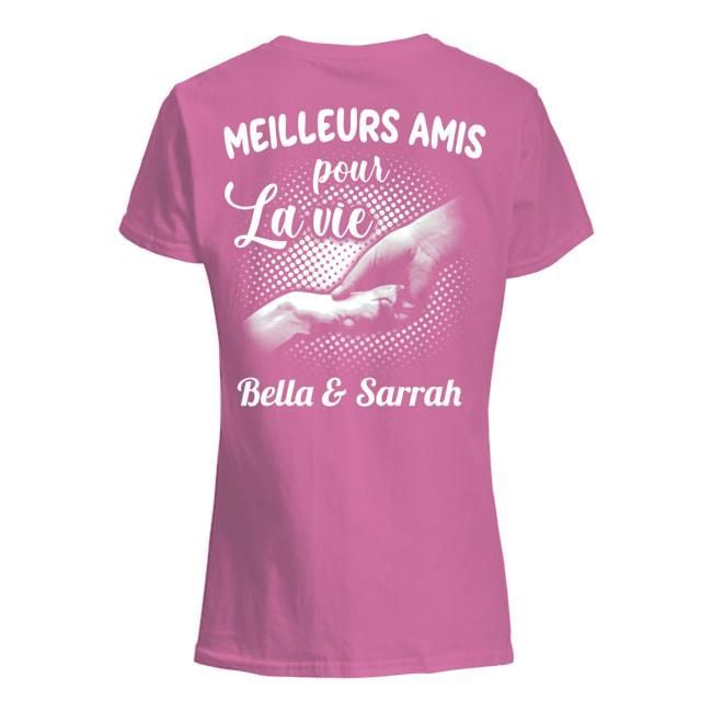 Custom Name Gift For Sarah And Bella Meilleurs Amis Pour La Vie Love Dog Ladies Tee