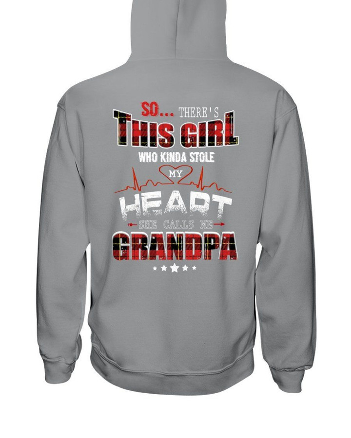 Gift For Grandpa Christmas So There's This Girl Who Kinda Stole My Heart Hoodie