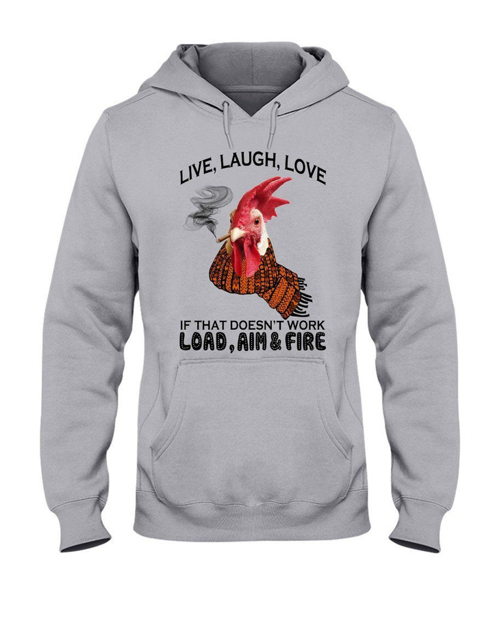Chicken Live Laugh Love Gift For Farmer Hoodie