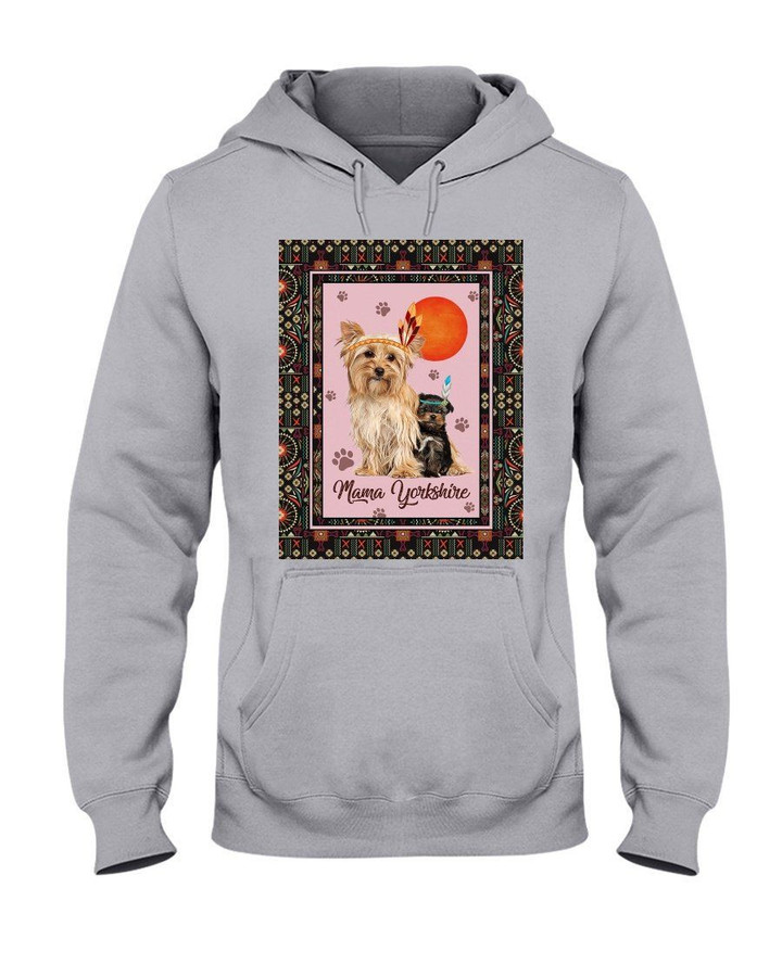 Yorkshire Native Mama Dog Paw Pattern Gift For Dog Lovers Hoodie