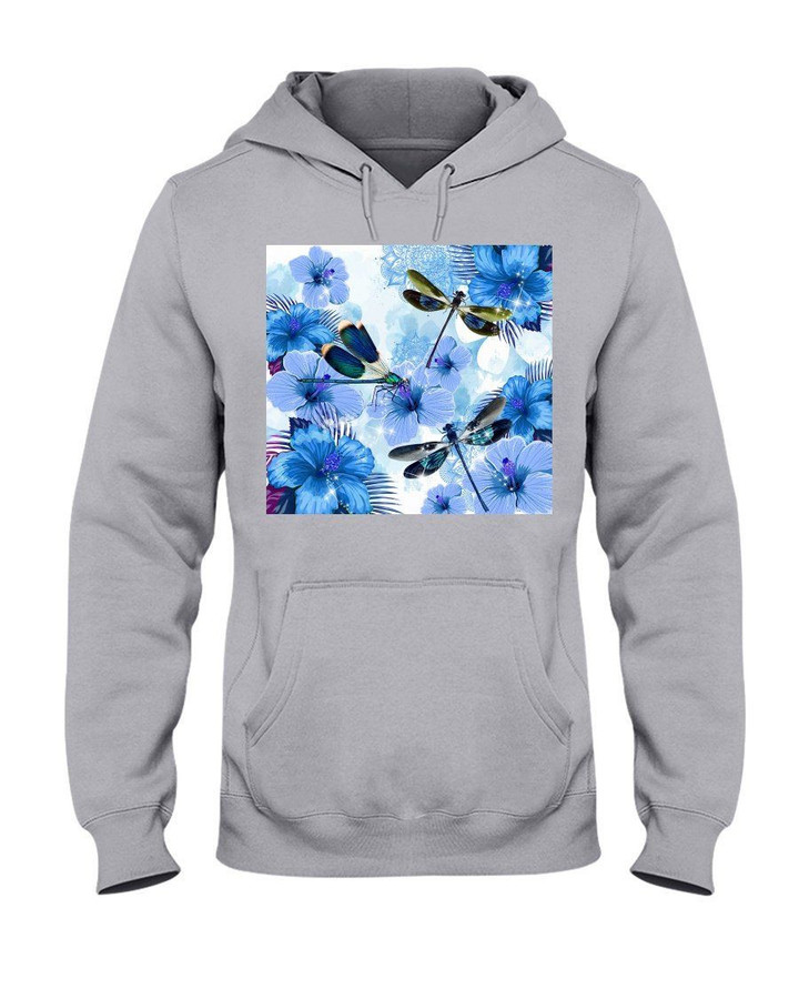 Lovely Phone Case With Blue Flowers Gift For Dragonfly Lovers Hoodie