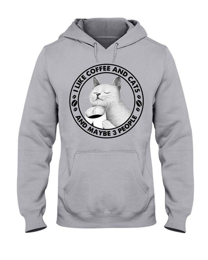 I Like Coffee And Cats Gift For Cat Lovers Hoodie