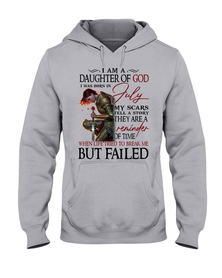 July Daughter Of God Birthday Meaningful Gift Hoodie