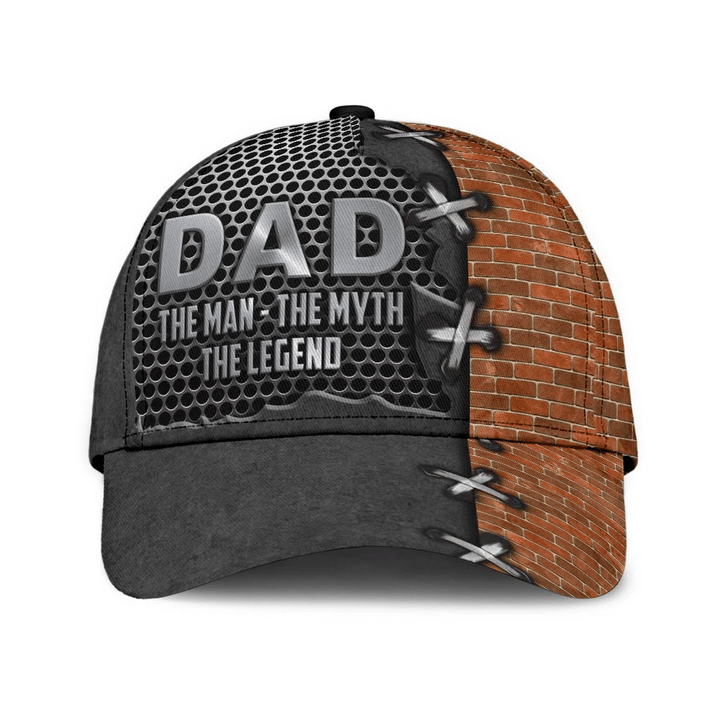 Crack Carbon Brick Gift For Dad Themed Design Printing Baseball Cap Hat