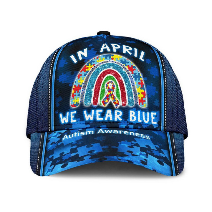 Autism In April We Wear Blue Printing Baseball Cap Hat