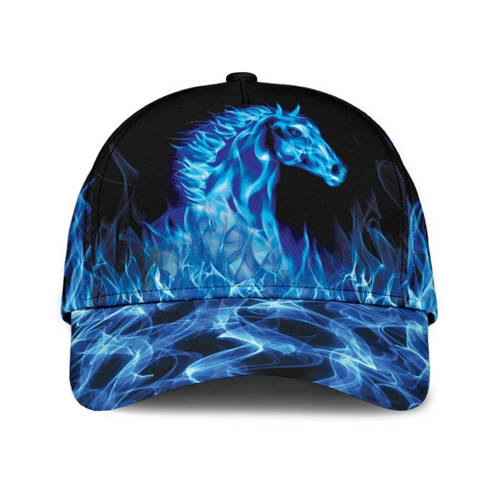 Blue Light And Horse Printing Baseball Cap Hat