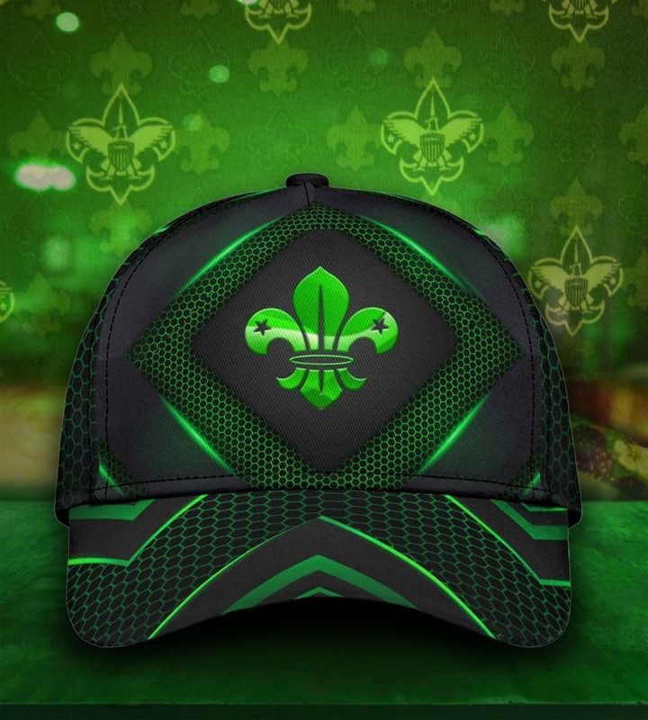 Green And Black Scout Carbon Printing Baseball Cap Hat
