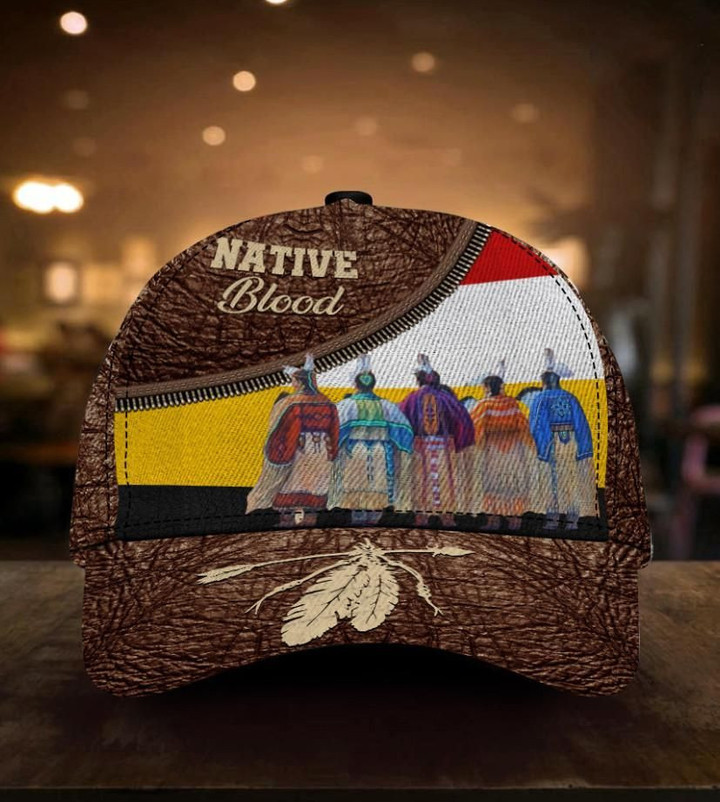 Native Blood Ethnic Women Native American Printing Baseball Cap Hat