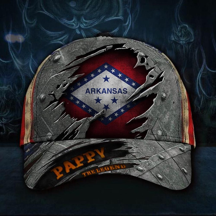 Arkansas Pappy The Legend Pride Printing Baseball Cap Hat