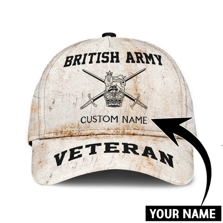 Custom Name Xt British Army Classic Printing Baseball Cap Hat