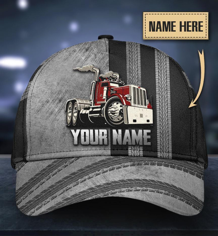 Vertical Stripes Trucker Printing Baseball Cap Hat Custom Name