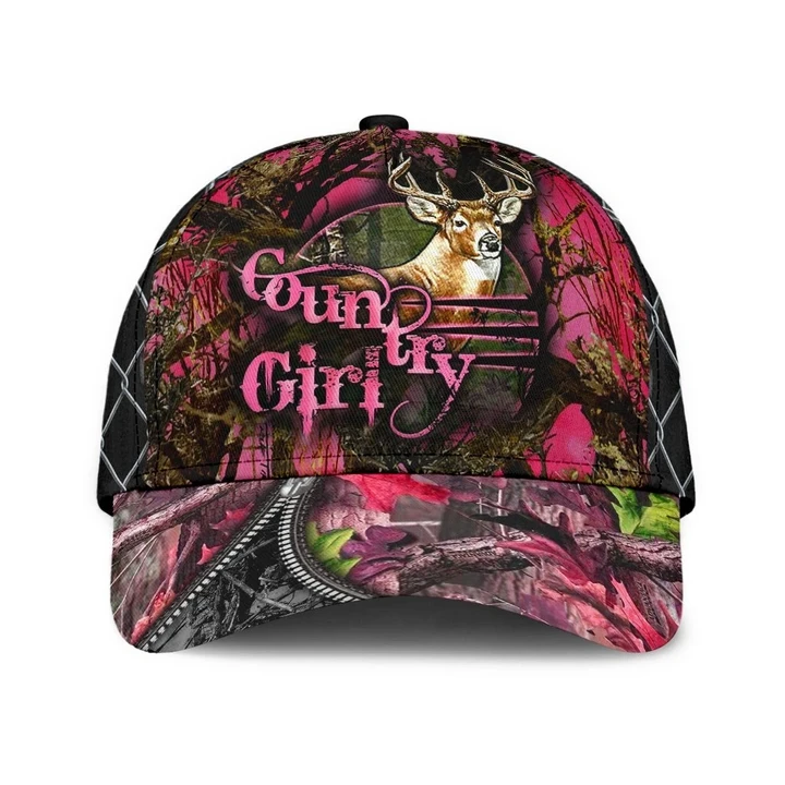 Wild Country Girl Deer Hunting Printing Baseball Cap Hat